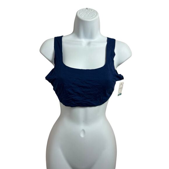 Jockey Air Soft Touch Bralette Sz XL Blue Wireless Stretch Scoop Neck New - Picture 3 of 8
